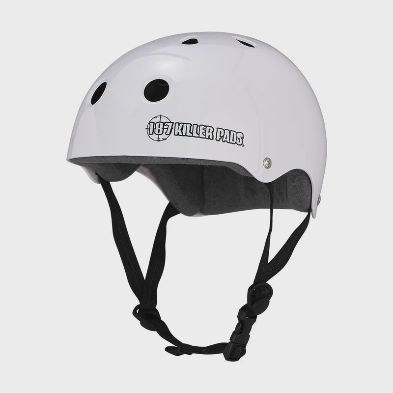 187 Pro Skate Helmet w Sweatsaver  – White