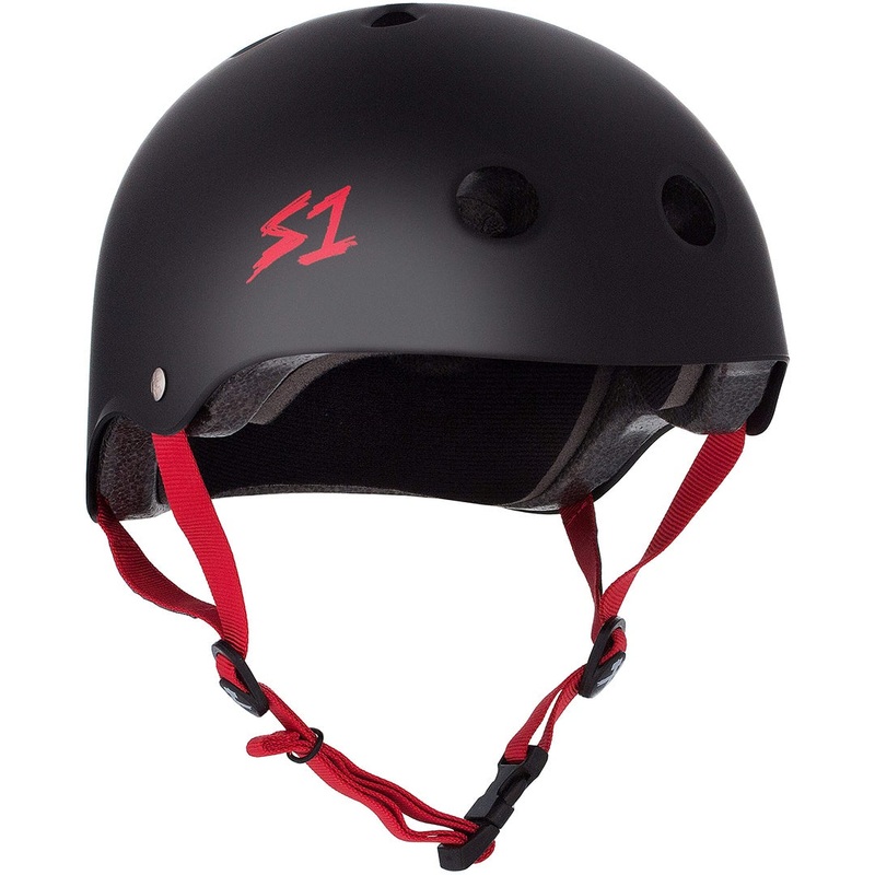S1 Lifer Helmet – Black Matte/Red