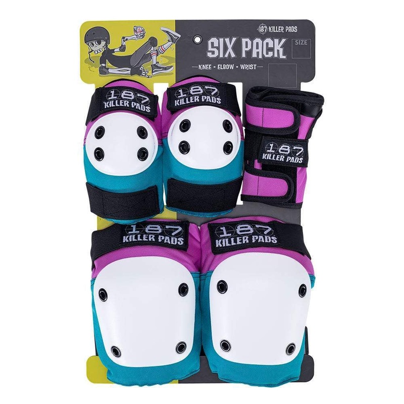 187 Adult Six Pack Pad Set – Pink/Teal