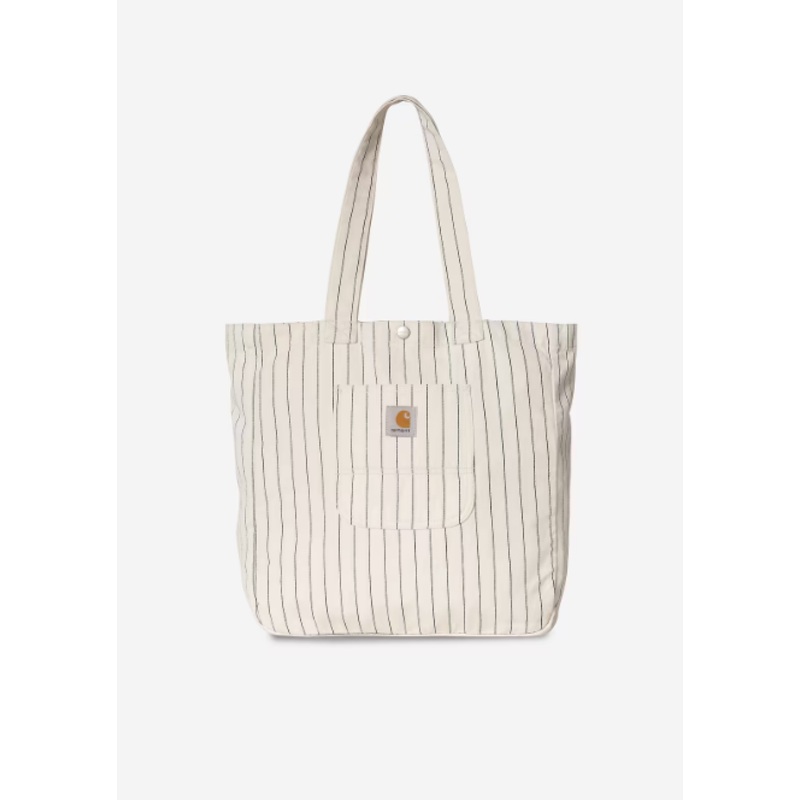 Carhartt WIP Hendry Tote Bag – Seaton Stripe/Dark Navy Rinsed