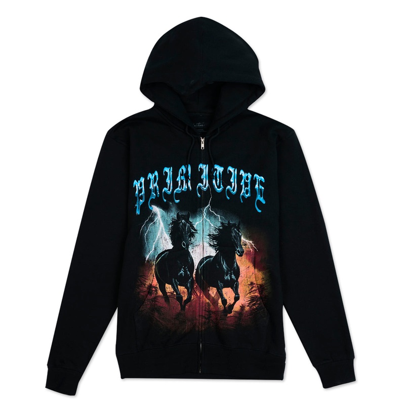 STORM ZIP UP HOOD|S|M|L|XL|XXL|XXXL|BLACK