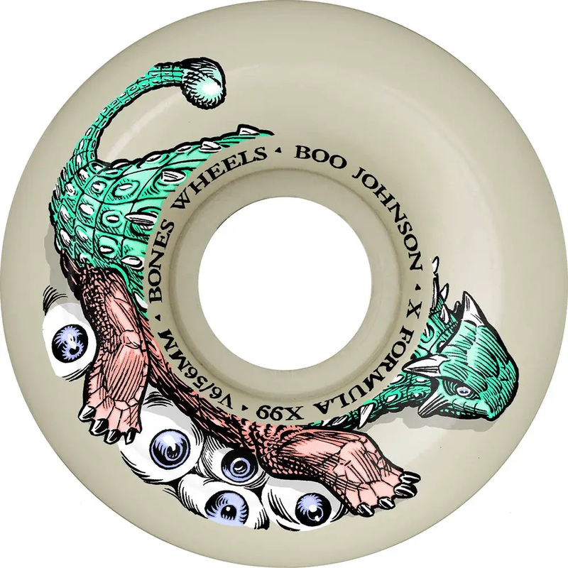 Bones X-Formula Boo Dino-Sortas Widecut V6 99A Skateboard Wheels 56mm