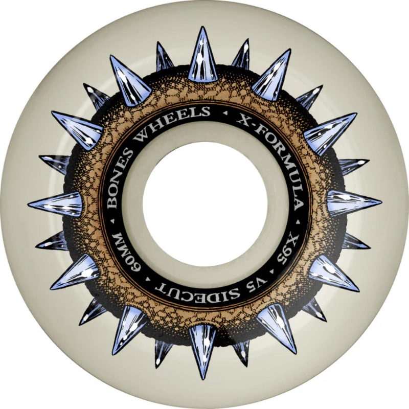 Bones X-Formula Street Cleats Sidecut V5 95A Skateboard Wheels 60mm