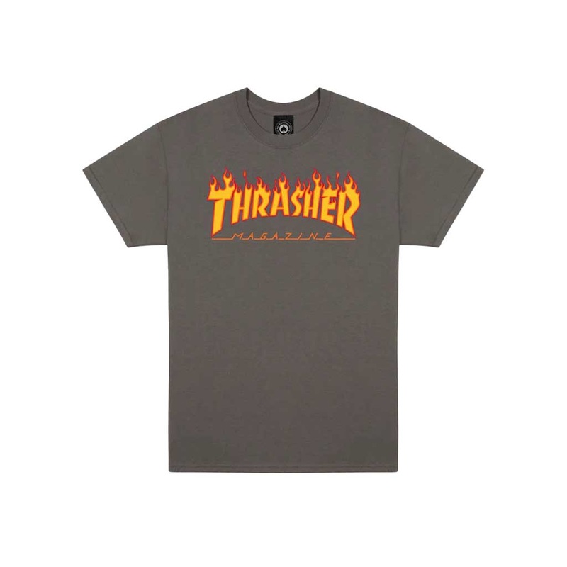 Thrasher Flame T-Shirt Charcoal