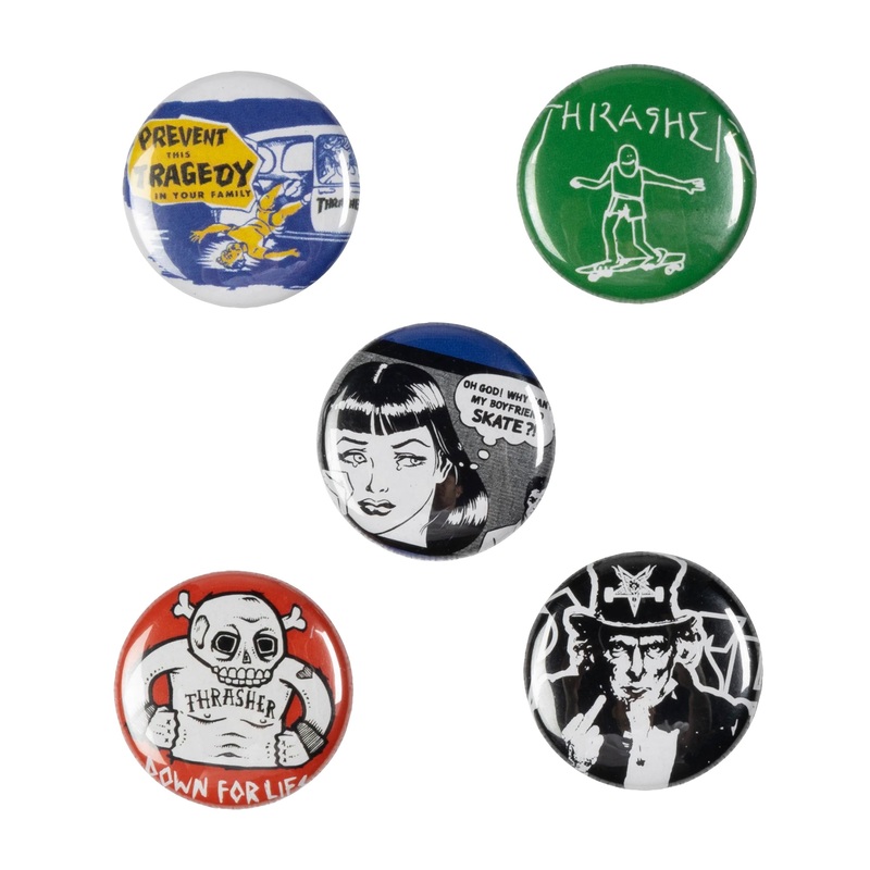 Thrasher Usual Suspects Buttons Pins