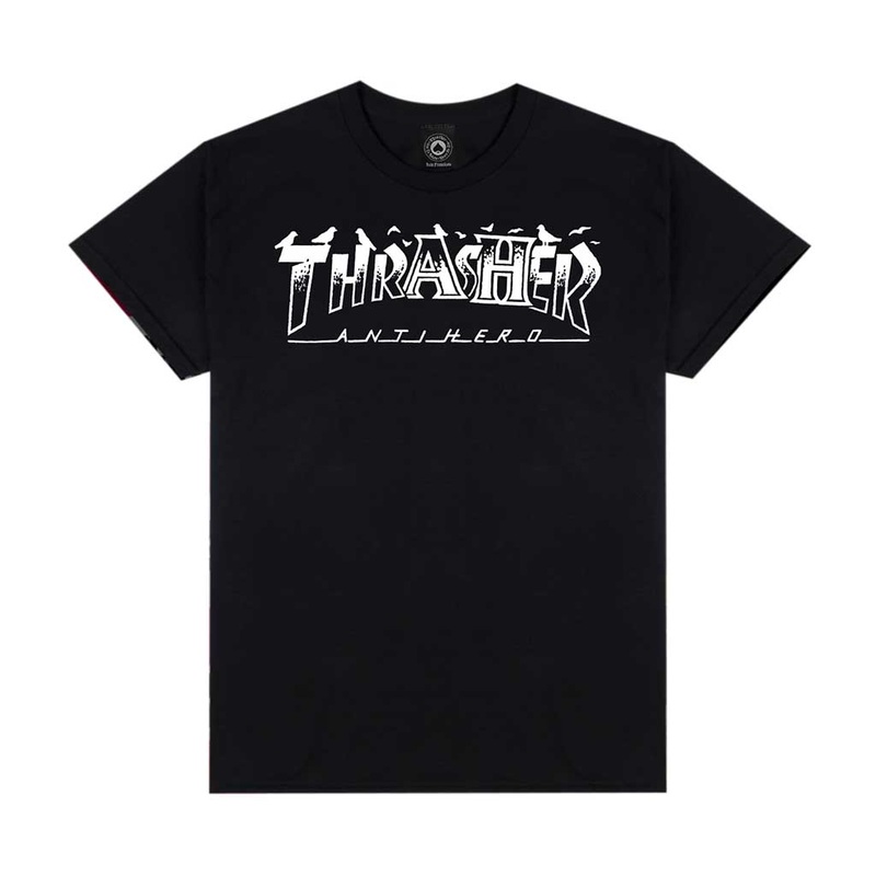 Thrasher x Anti Hero Pigeon Mag T-Shirt Black