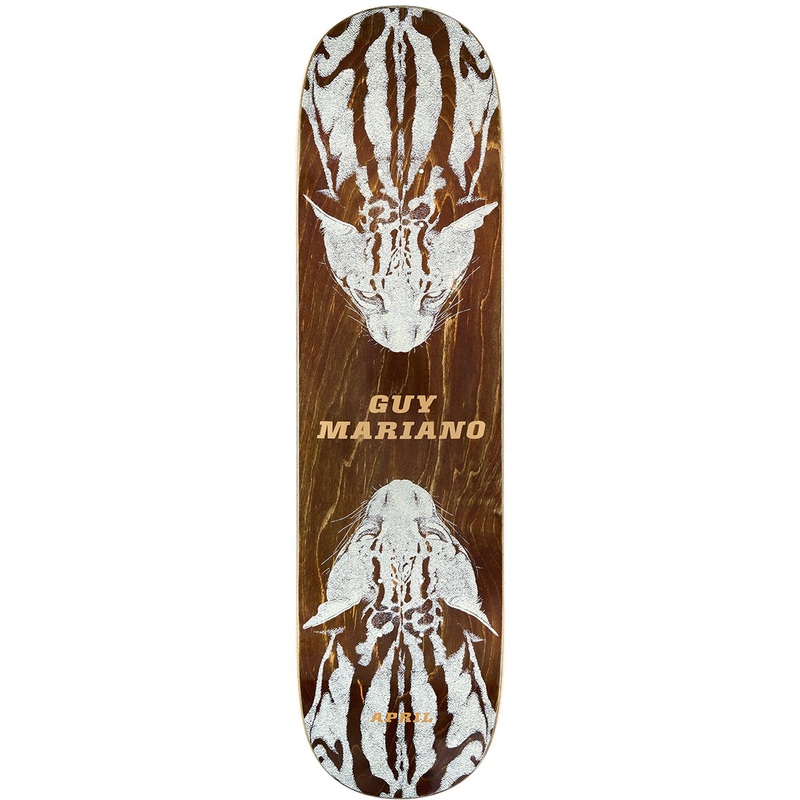 April Guy Mariano Cheetah Twin Skateboard Deck 8.25