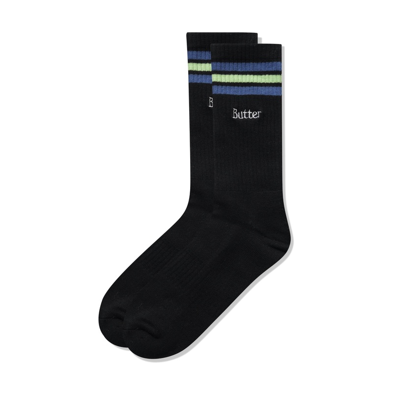 Butter Goods Stripe Socks Black