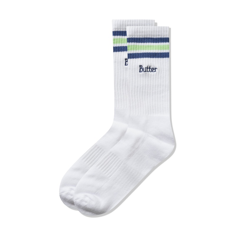Butter Goods Stripe Socks White