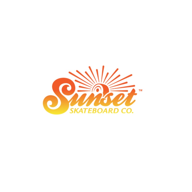 Sunset Skateboard Co Logo Sticker