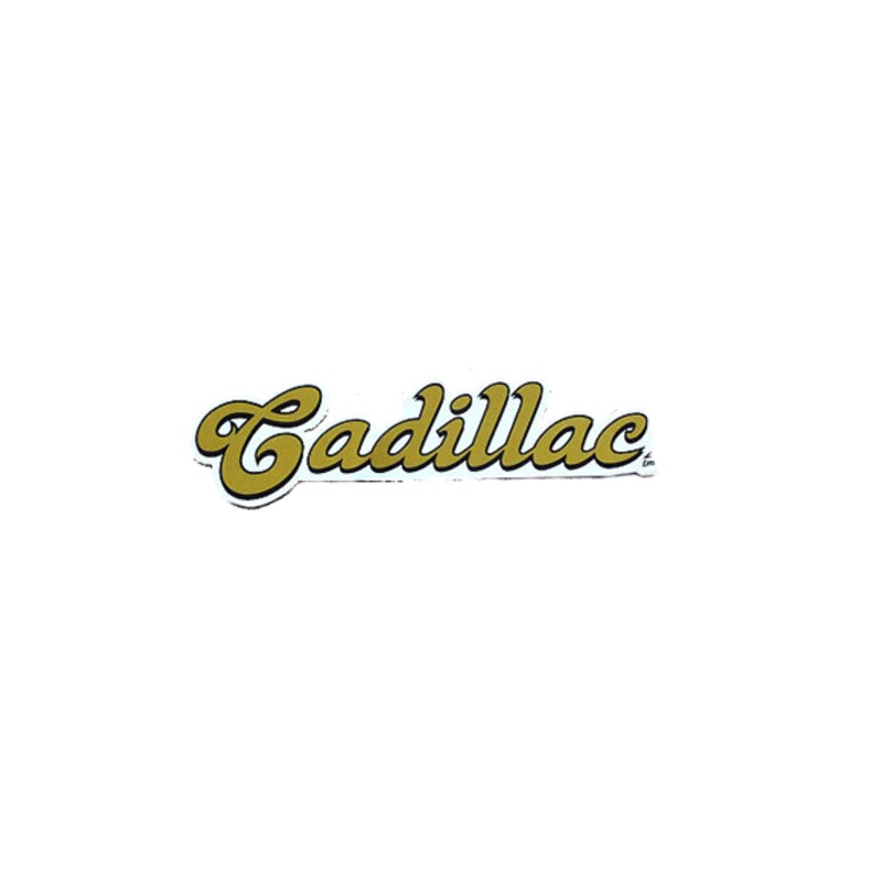 Cadillac Wheels Gold Logo Sticker