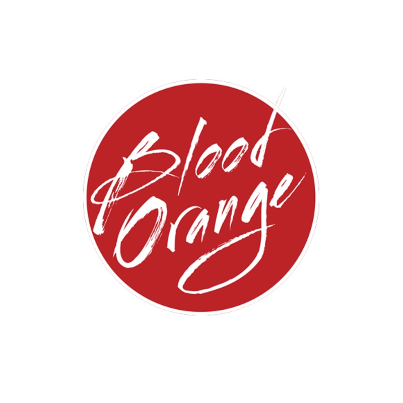 Blood Orange Logo Round Sticker Red