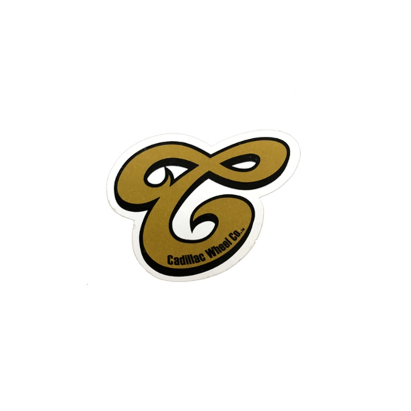 Cadillac Wheels C Sticker Gold