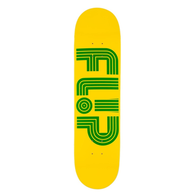 Flip Odyssey Logo Tube Yellow Deck 7.81