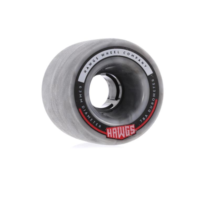 Hawgs Fattys 63mm 78a Wheels (Grey/White Swirl)