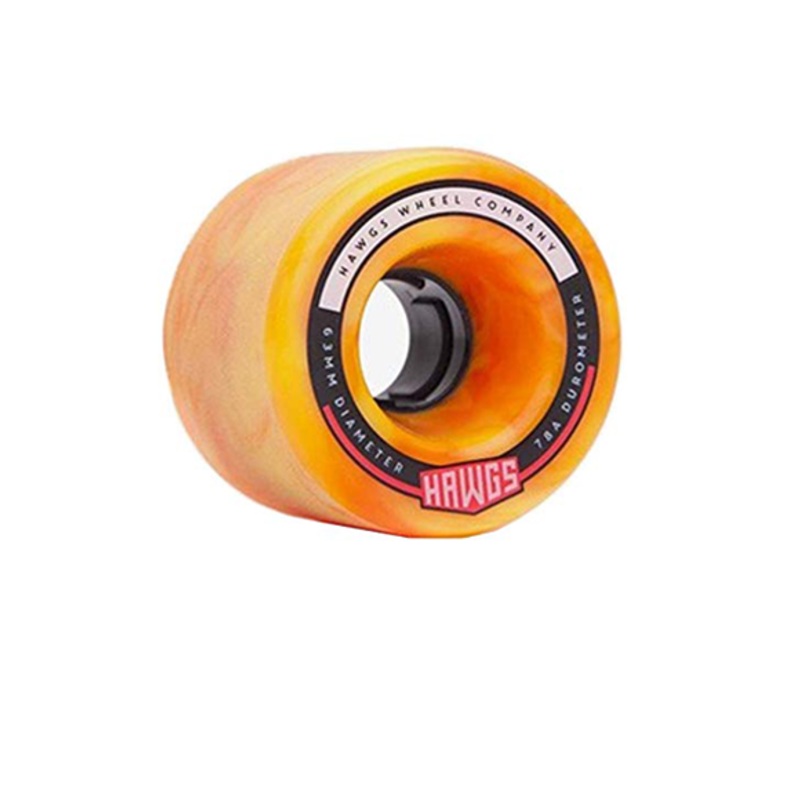 Hawgs Fattys 63mm 78a Wheels (Orange/Yellow Swirl)