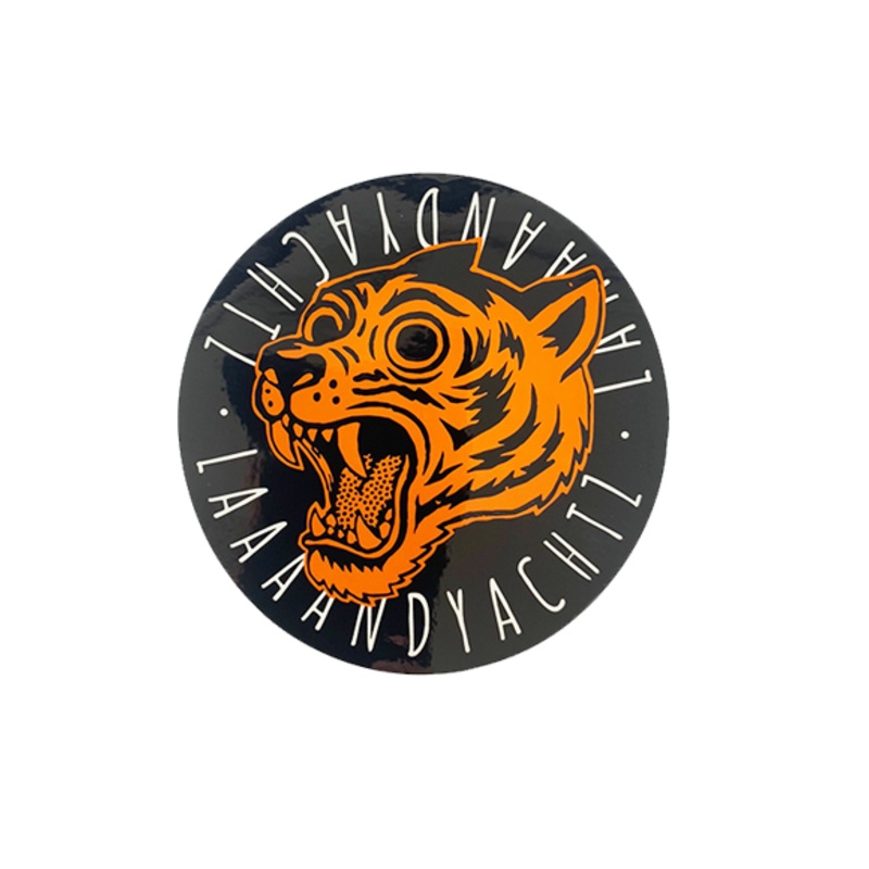 Landyachtz Tiger Sticker Round Orange