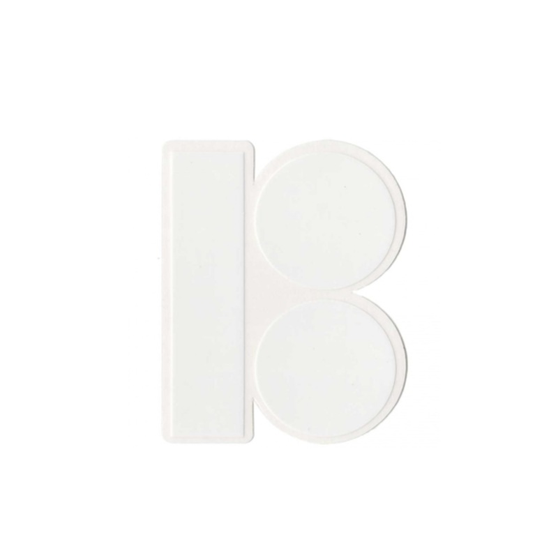 Plan B B LogoDie Cut Sticker White