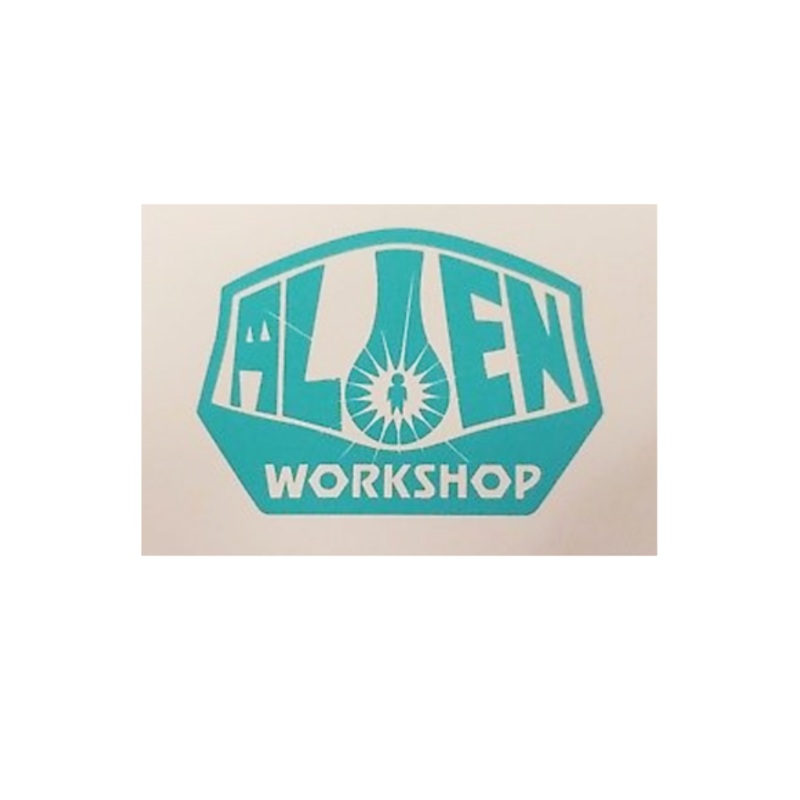 Alien Workshop Rectangle Logo Sticker White