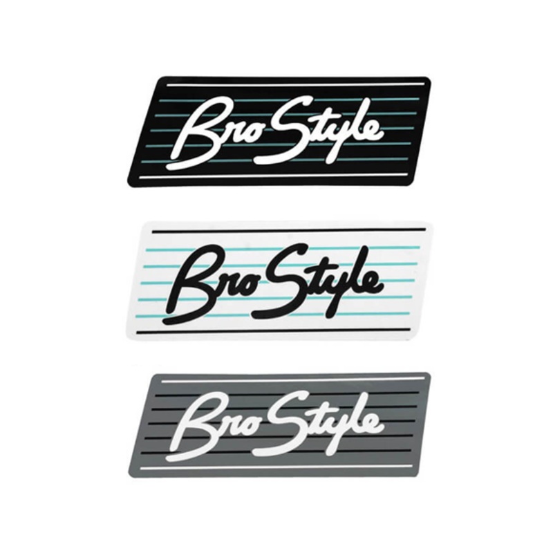 Bro Style Handwriting Sticker|Black|Grey|White