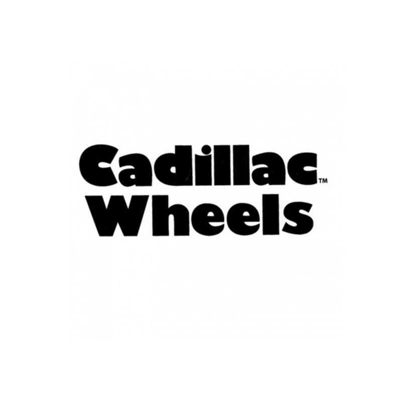 Cadillac Wheels Black Font Sticker