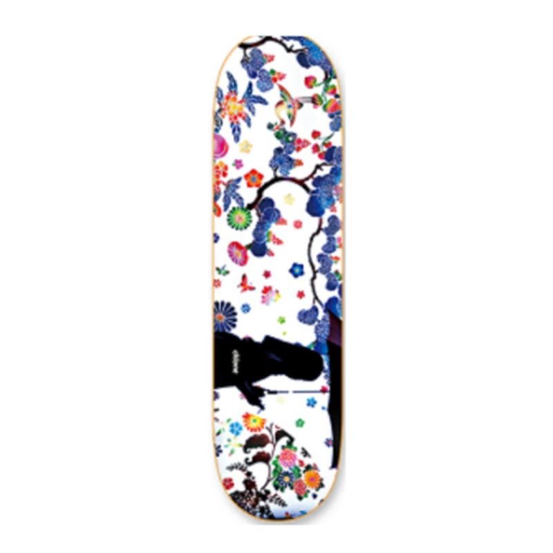 Cklone Summer Flowers & Silhouette Skateboard Deck 8