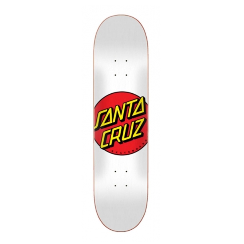Santa Cruz Classic Dot White Skateboard Deck 8