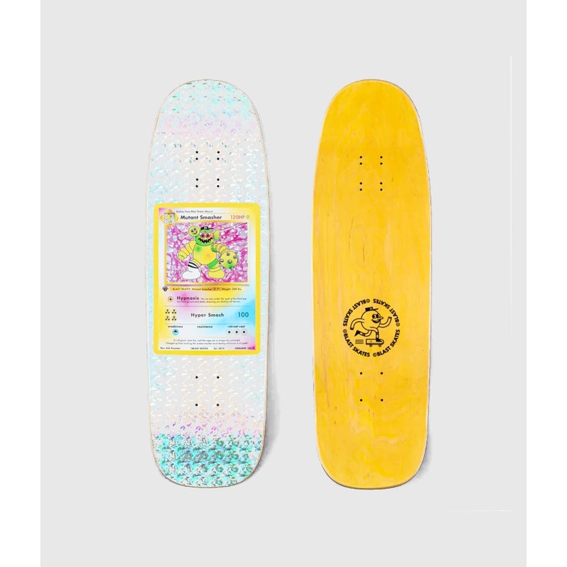 Blast Skates Super Mega Rare MutantT Smasher Card Skateboard Deck 9.5