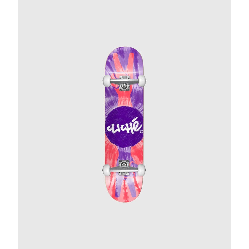 Clich Skateboards Peace Purple Complete Skateboard 8