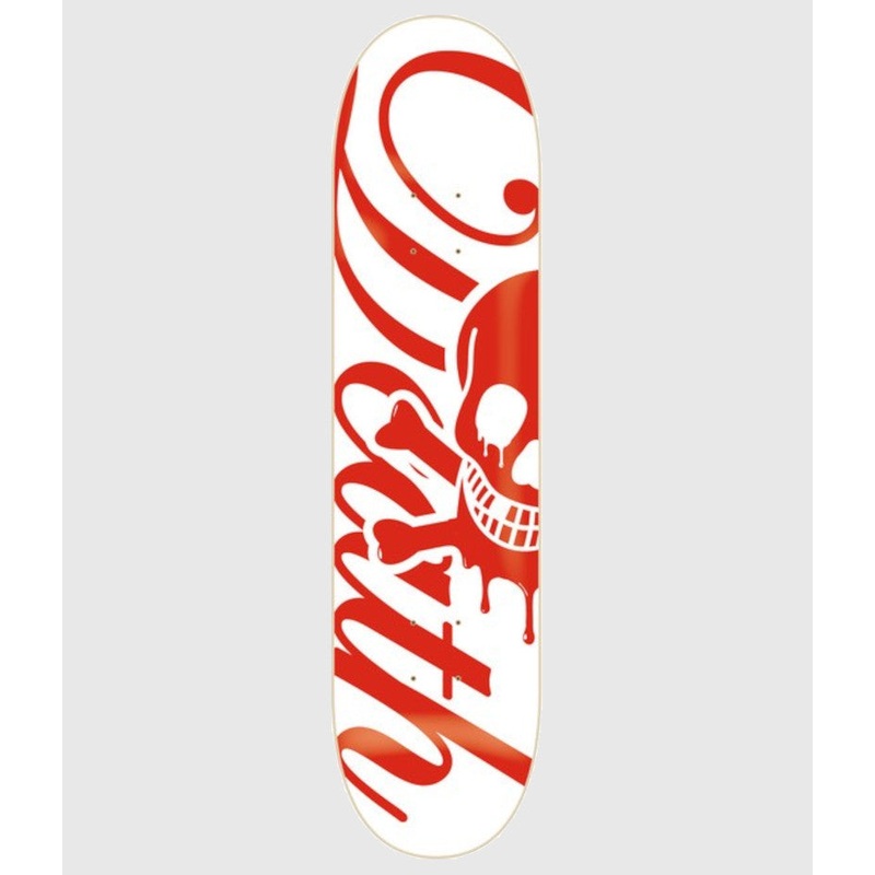 Death Skateboards Script Life White/Red Popsicle 2 Skateboard Deck 8.125