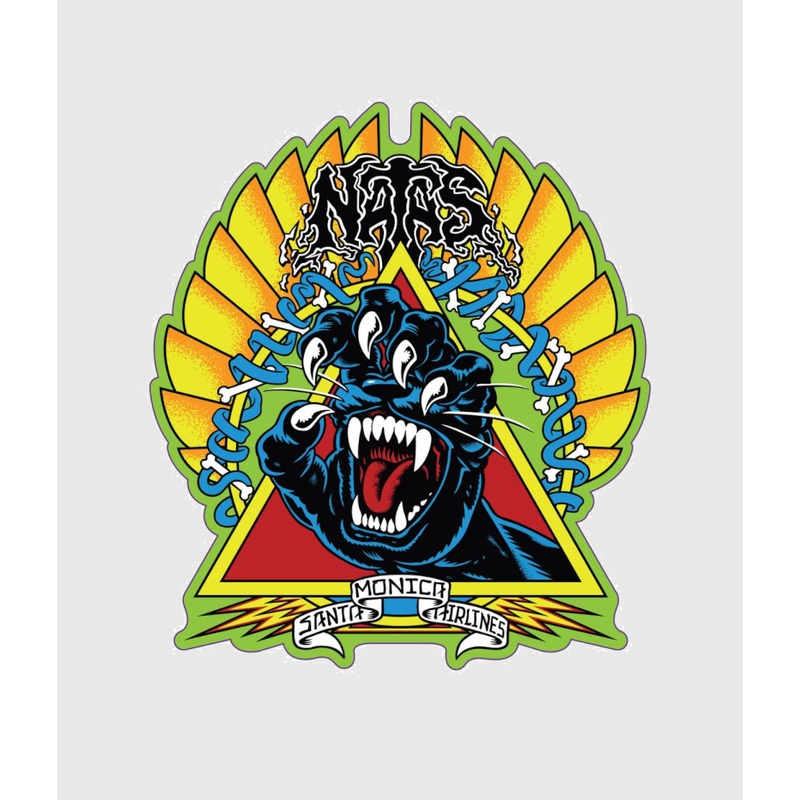 Santa Cruz Natas Screaming Panther Stickers 5.25