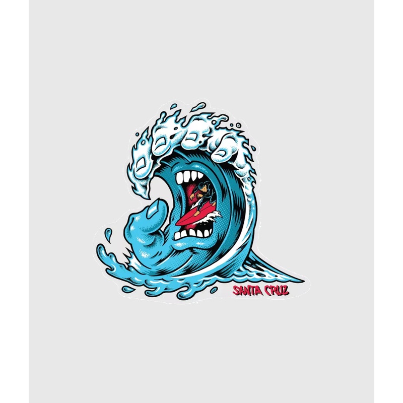 Santa Cruz Screaming Wave Stickers 4.25