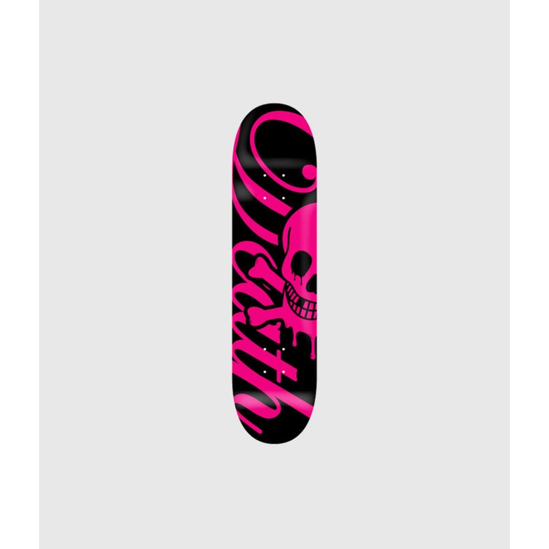 Death Skateboards Script Life Black/Pink Skateboard Deck 8