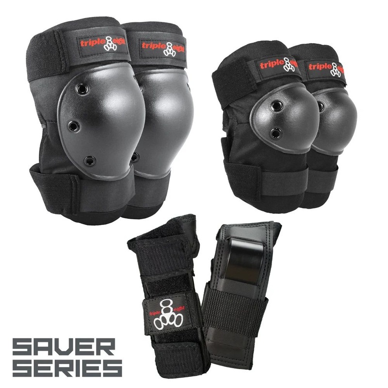 Triple 8 Saver Series 3-Pack Pad Set (Black)