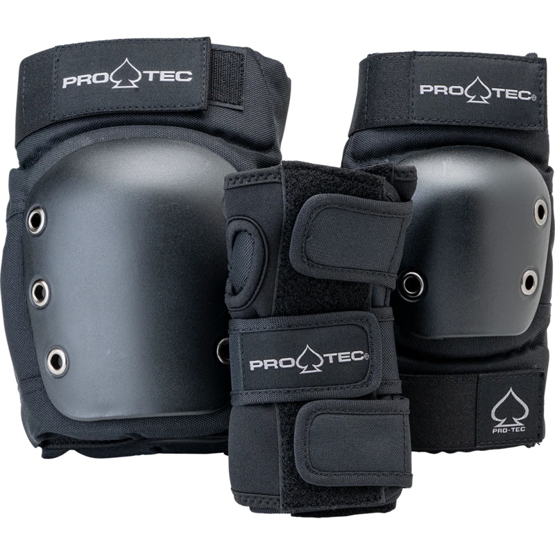 Pro-Tec Street 3 Pad Open Back Set (Black)