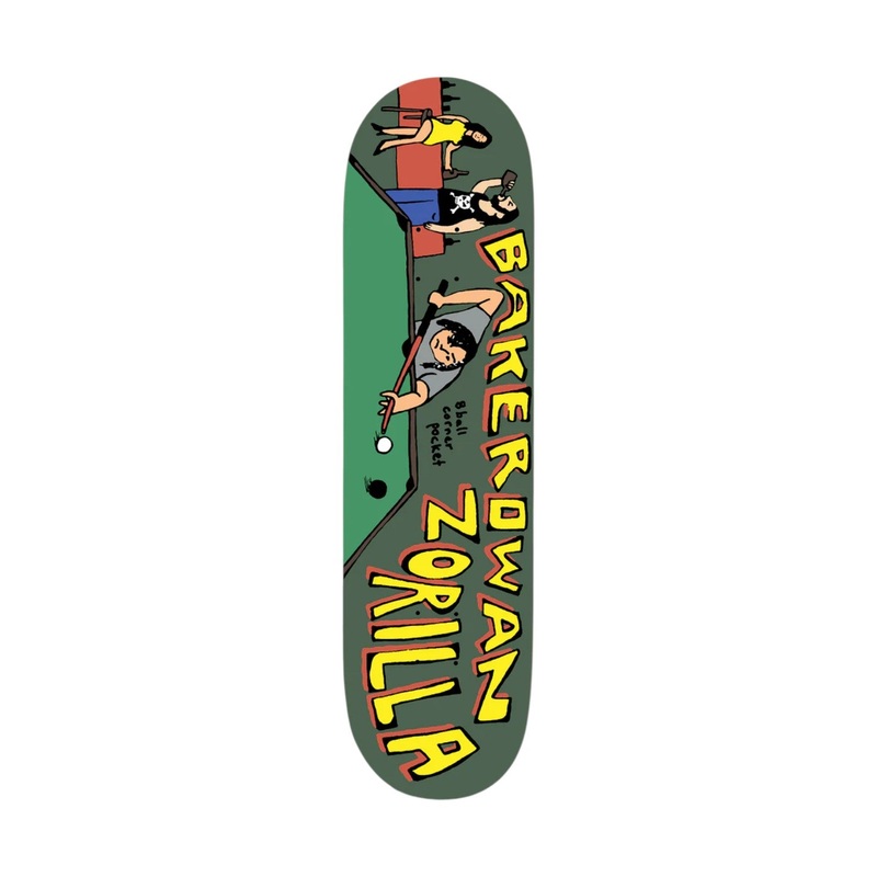 Baker Rowan Zorilla 8 Ball Corner Pocket Skateboard Deck