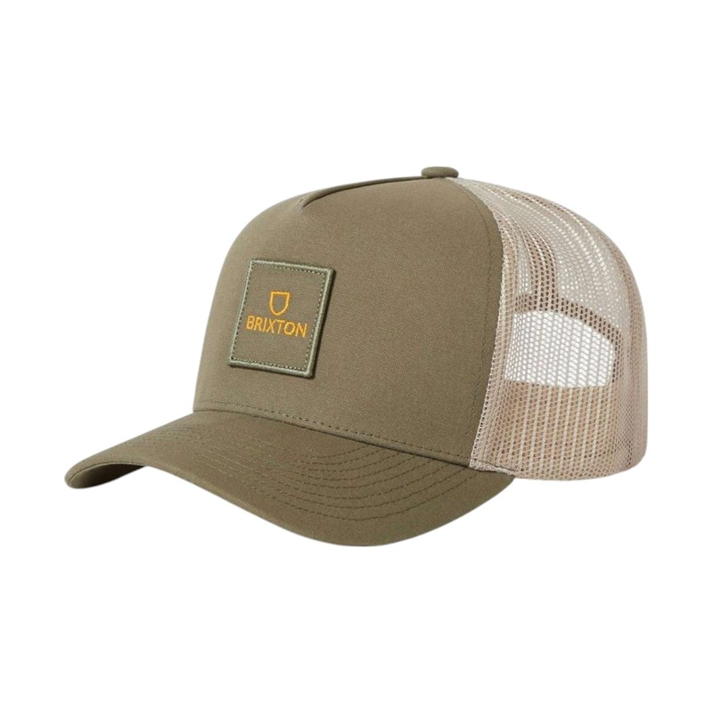 Brixton Alpha Block x C MP Mesh Cap – Ivy Green/Sand