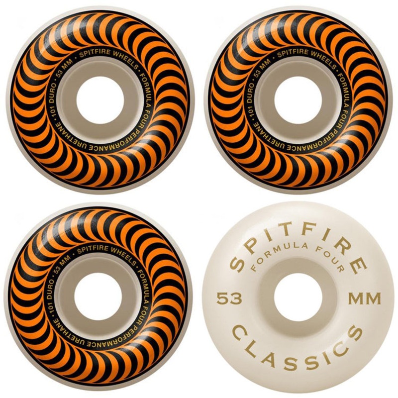 Spitfire Wheels Formula Four Classic Skateboard Wheels 99a 53mm