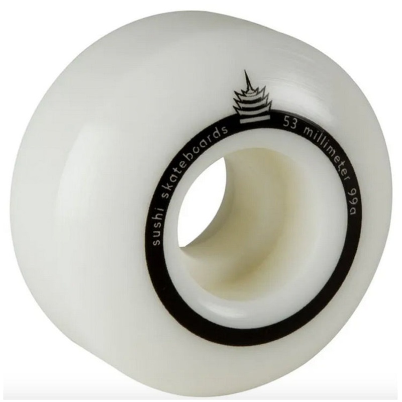 Sushi Pagoda V2 White Skateboard Wheels 99a 53mm