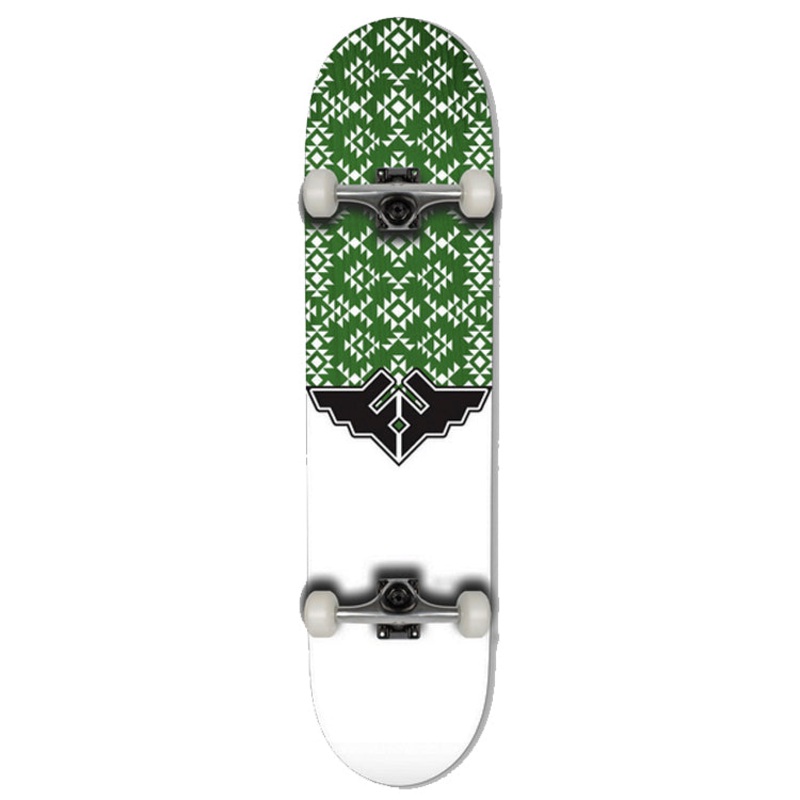 Fracture Skateboards Wings V3 Green Complete Skateboard 7.75