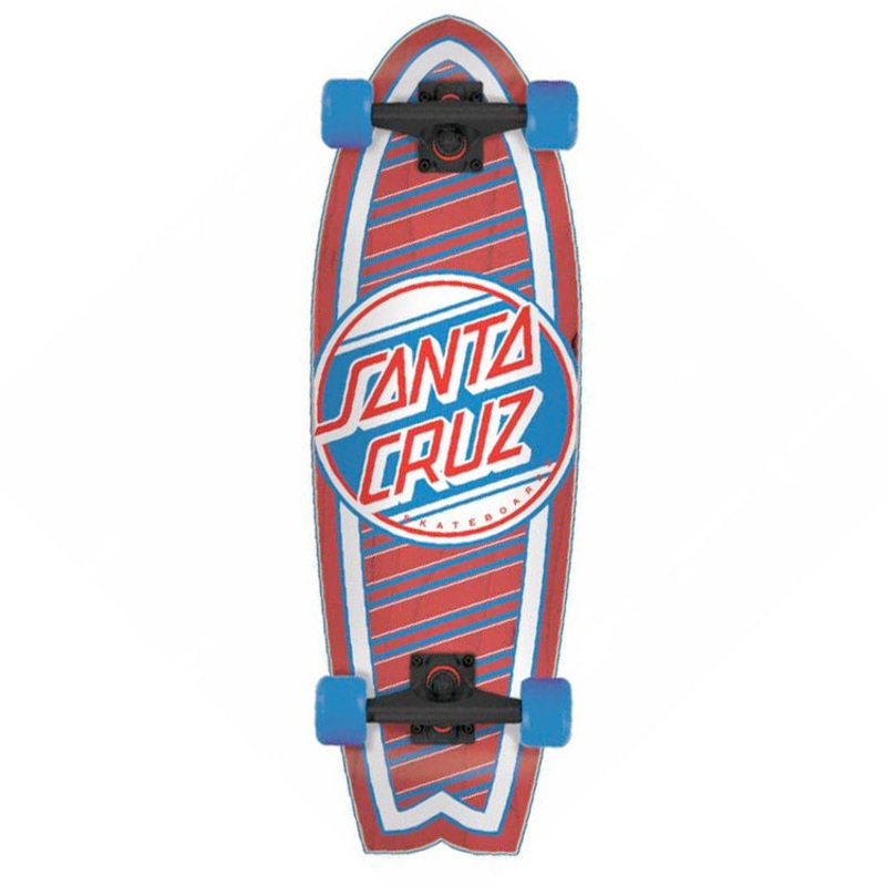 Santa Cruz Street Dot Shark Cruiser Complete Skateboard 8.8 x 27.7