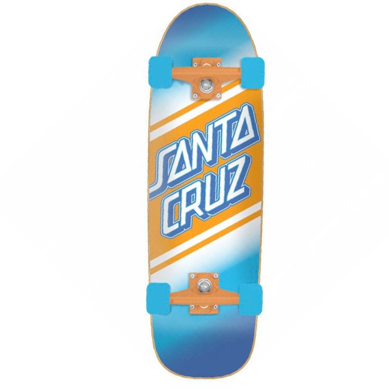 Santa Cruz Street Skate Cruiser Blue/Orange Complete Skateboard 8.79 x 29.05