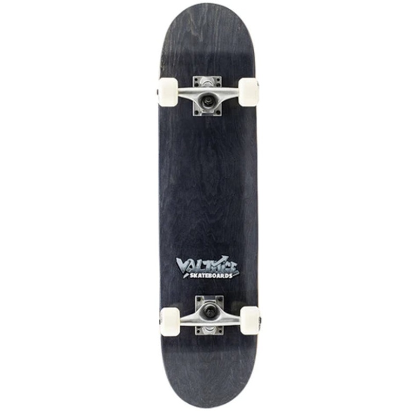 Voltage Skateboards Graffiti Logo Grey/Black Complete Skateboard 7.5