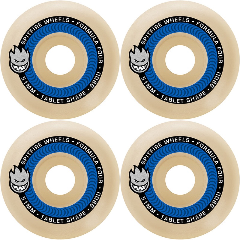 Spitfire Wheels Formula Four Tablet Skateboard Wheels 99a 54mm