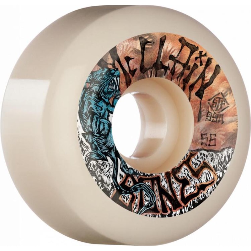 Bones Wheels McClain Primal V6 Wide Cut STF Skateboard Wheels 99a 56mm