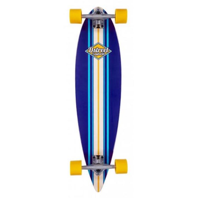 D-Street Ocean Pintail Blue Complete Skateboard Longboard 35×9