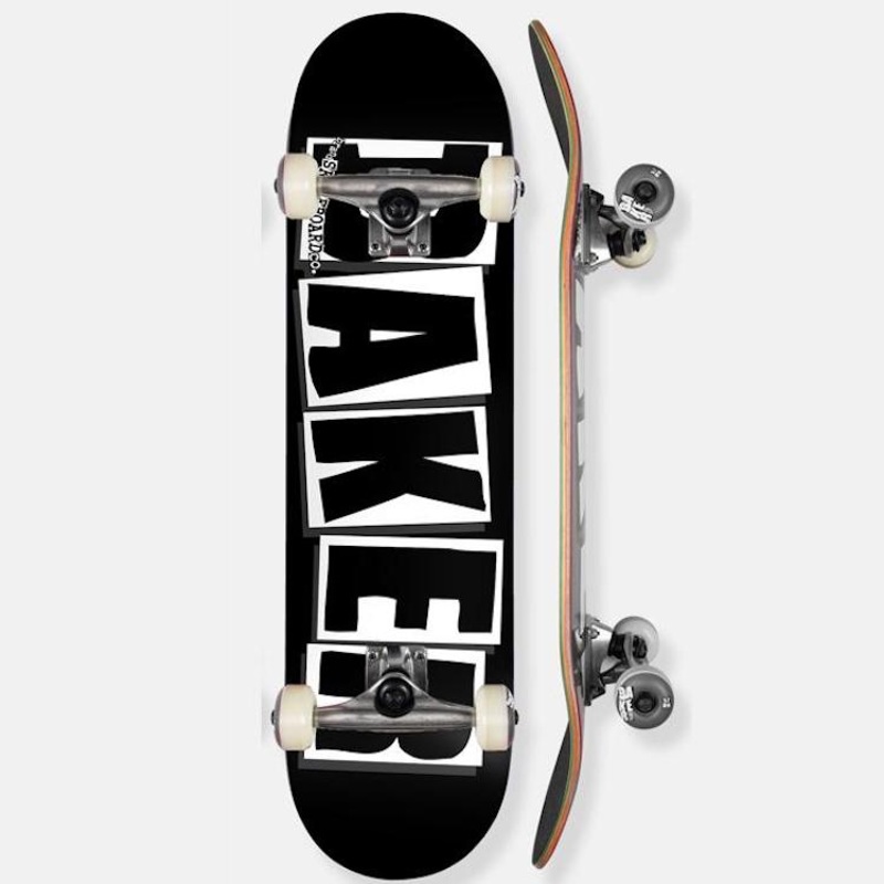 Baker Skateboards Brand Logo Complete Skateboard Black/White 8.25