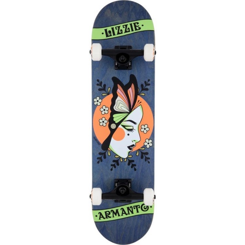 Birdhouse Skateboards Stage 3 Armanto Butterfly Blue Complete Skateboard 8.25