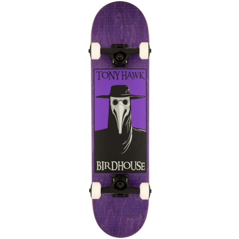 Birdhouse Skateboards Stage 3 Plague Doctor Purple Complete Skateboard 7.5