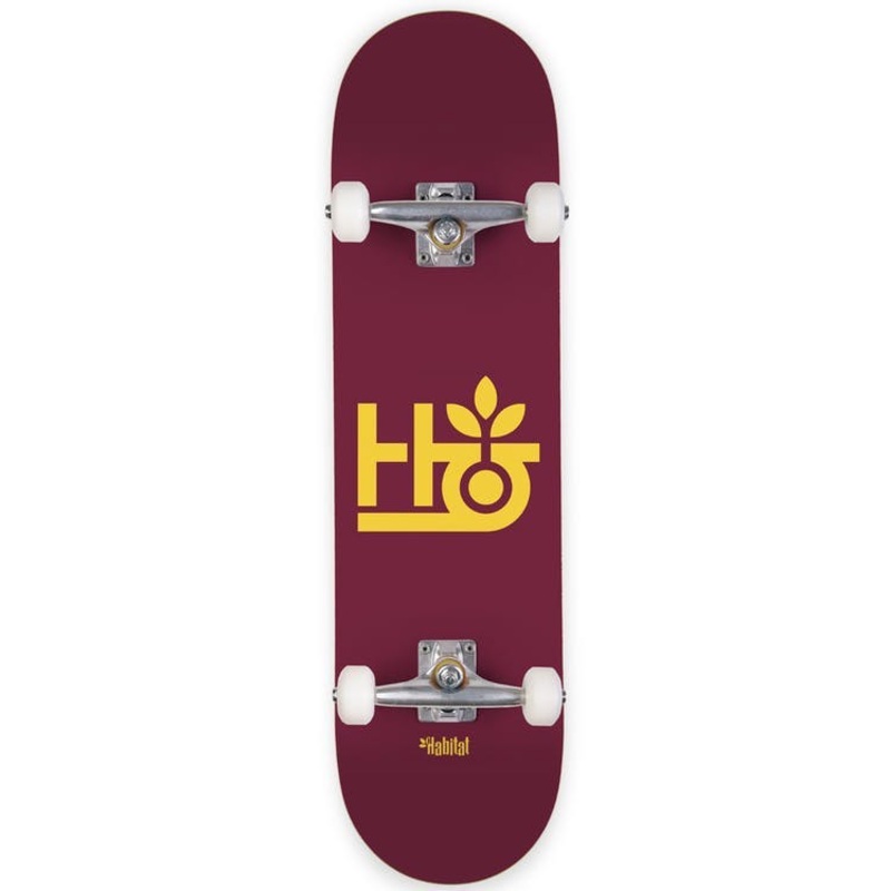 Habitat Skateboards Pod Burgundy Complete Skateboard 8.25